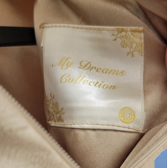 Champagne Wedding Dress Or Prom Gown - Size EU 36 / US 6 - Picture 3 of 6